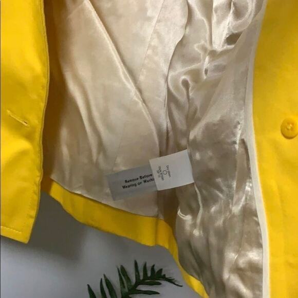 J.CREW SPRING YELLOW JACKET GOLD BUTTON‎ SI… - Picture 5 of 8